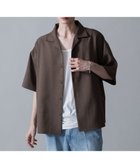 【ウィゴー/WEGO / MEN】の【速乾/しわになりにくい/MLサイズ展開】ドライポリオープンカラーシャツ(SS) ブラウン|ID: prp329100004520399 ipo3291000000033440285
