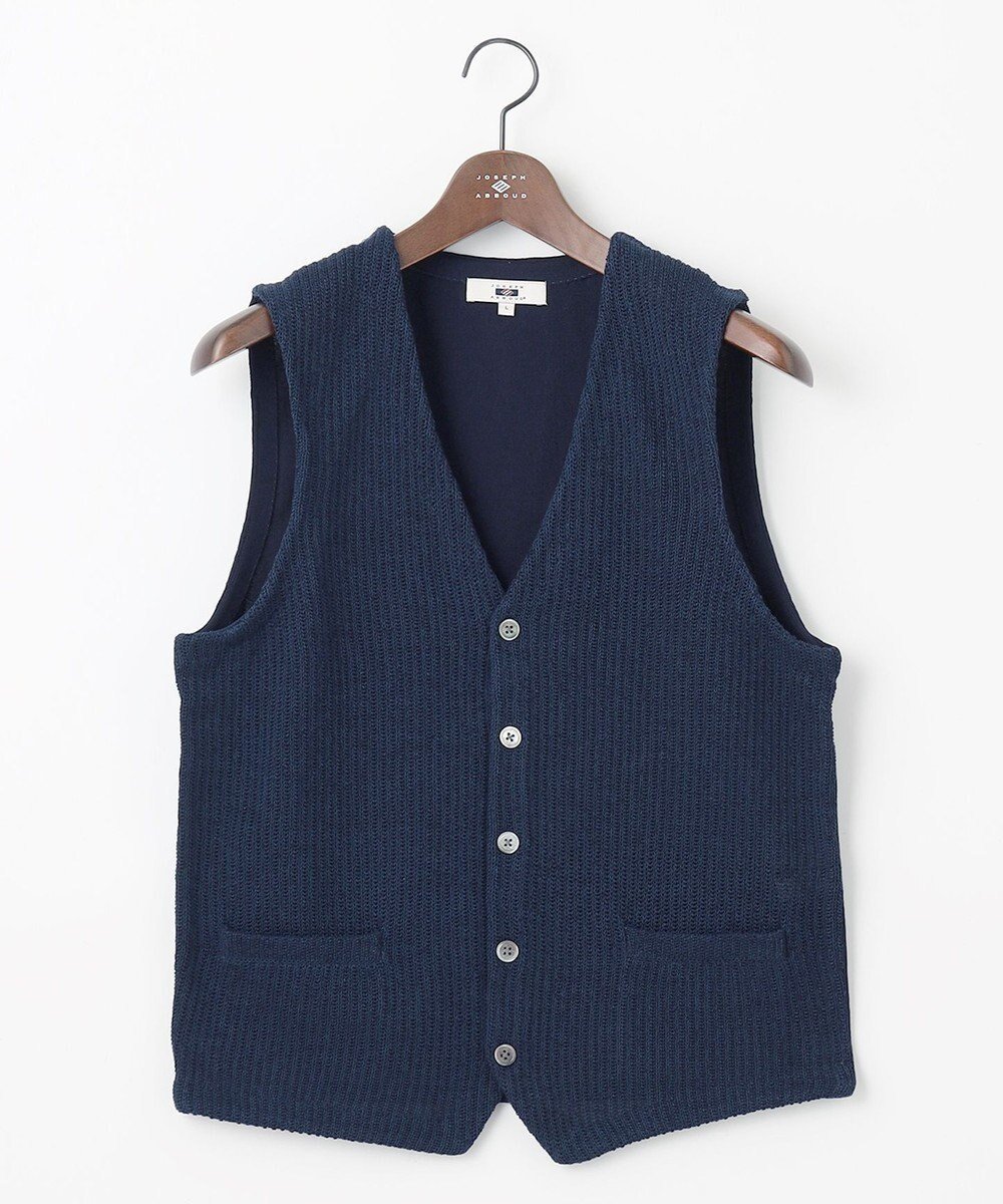 【ジョセフ アブード/JOSEPH ABBOUD / MEN】の【洗える】ストローヤーン ニット ベスト インテリア・キッズ・メンズ・レディースファッション・服の通販 founy(ファニー) 　ファッション　Fashion　メンズファッション　MEN　トップス・カットソー　Tops/Tshirt/Men　ニット　Knit Tops　ベスト/ジレ　Gilets/Vests　コーティング　Coating　ジャケット　Jacket　ベスト　Vest　ミドル　Middle　夏　Summer　春　Spring　S/S・春夏　Ss・Spring/Summer　洗える　Washable　ネイビー系|ID: prp329100004520404 ipo3291000000031962115