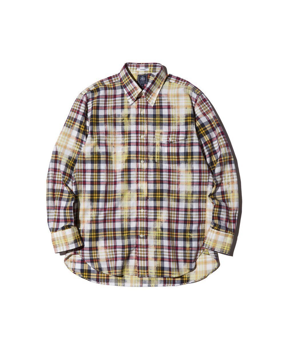 【ジェイ プレス/J.PRESS / MEN】の【J.PRESS ORIGINALS】India Madras Discharge Print Shirt インテリア・キッズ・メンズ・レディースファッション・服の通販 founy(ファニー) 　ファッション　Fashion　メンズファッション　MEN　トップス・カットソー　Tops/Tshirt/Men　シャツ　Shirts　春　Spring　クラシック　Classic　シンプル　Simple　チェック　Check　バランス　Balance　フィット　Fit　フラップ　Flap　ブリーチ　Bleach　ポケット　Pocket　S/S・春夏　Ss・Spring/Summer　夏　Summer　ネイビー系3|ID: prp329100004520407 ipo3291000000031962153
