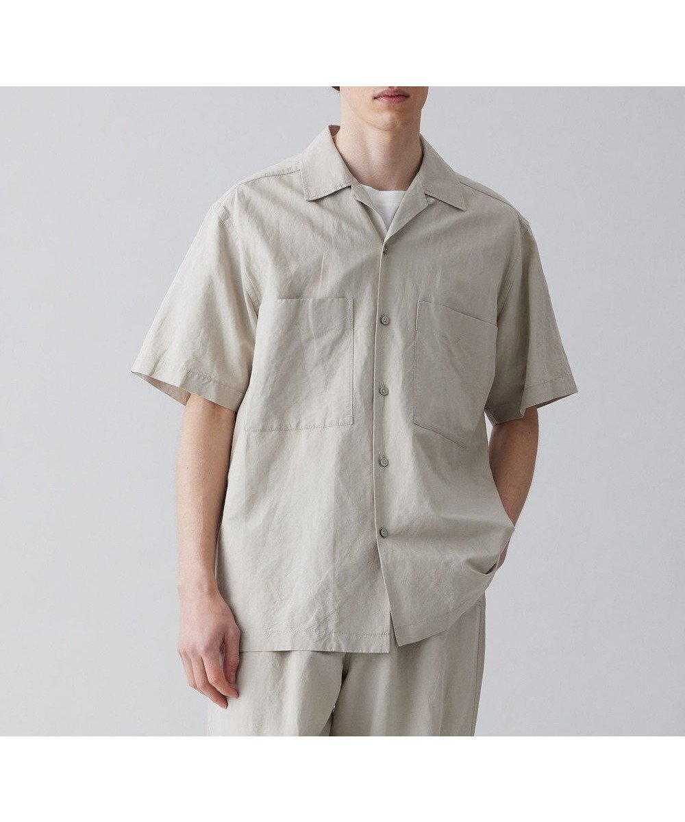 【アンフィーロ/UNFILO / MEN】のライトリネン オープンカラーシャツ 23年春夏商品 インテリア・キッズ・メンズ・レディースファッション・服の通販 founy(ファニー) 　ファッション　Fashion　メンズファッション　MEN　トップス・カットソー　Tops/Tshirt/Men　シャツ　Shirts　春　Spring　雑誌　Magazine　トレンド　Trend　リネン　Linen　リラックス　Relax　ワーク　Work　S/S・春夏　Ss・Spring/Summer　再入荷　Restock/Back In Stock/Re Arrival　夏　Summer　グレージュ|ID: prp329100004520415 ipo3291000000031962284