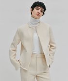 【ベイジ,/BEIGE,】の【andGIRL 秋号掲載】MILLAM / フェイクレザーパッチツイードジャケット Ecru|ID: prp329100004520417 ipo3291000000031962816