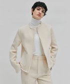 【ベイジ,/BEIGE,】の【andGIRL 秋号掲載】MILLAM / フェイクレザーパッチツイードジャケット Ecru|ID: prp329100004520417 ipo3291000000033604091