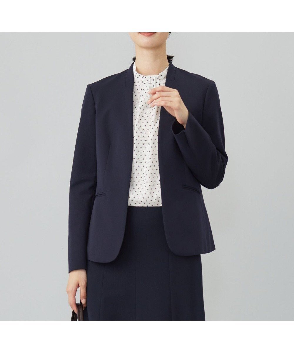 【ジェイ プレス/J.PRESS】の【洗える】T/Rアルガンシルク ノーカラー ジャケット 人気、トレンドファッション・服の通販 founy(ファニー) 　ファッション　Fashion　レディースファッション　Fashion for Women　アウター　Coat / Outerwear Collection　レディースジャケット・軽アウター　Jackets　ノーカラージャケット / シンプル上品コーデ　Collarless Jackets　洗える　Machine Washable　シルク　Silk, 100% Silk　ジャケット　Jacket, Outerwear　ストレッチ　Stretch, Stretchy Fabric　セットアップ　Set-Up, Coordinated Outfit　長袖　Long Sleeve, Full Sleeve　A/W・秋冬　Autumn/Winter　おすすめ　Recommended / Our Picks　エレガント 上品　Elegant　 other-1|ID: prp329100004520442 ipo3291000000033463579
