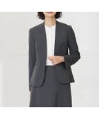 【ジェイ プレス/J.PRESS】の【洗える】T/Rアルガンシルク ノーカラー ジャケット グレー系|ID: prp329100004520442 ipo3291000000033463581