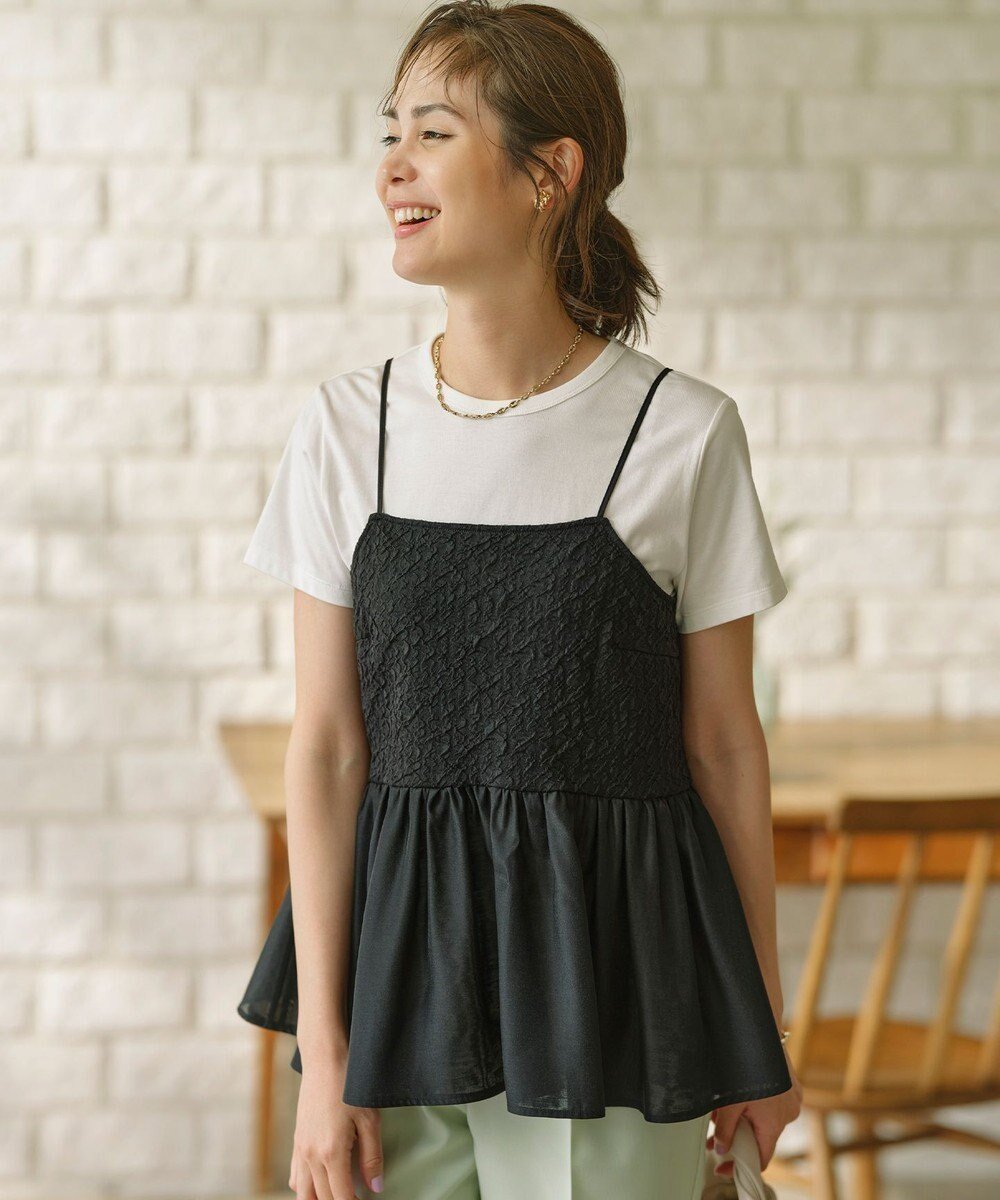 【組曲/KUMIKYOKU】の【WEB限定】レリーフジャガードキャミツインセット 人気、トレンドファッション・服の通販 founy(ファニー) 　ファッション　Fashion　レディースファッション　WOMEN　トップス・カットソー　Tops/Tshirt　キャミソール / ノースリーブ　No Sleeves　シャツ/ブラウス　Shirts/Blouses　ロング / Tシャツ　T-Shirts　カットソー　Cut and Sewn　オーガンジー　Organdy　春　Spring　カットソー　Cut And Sew　キャミソール　Camisole　コンパクト　Compact　サテン　Satin　シアー　Sheer　シリコン　Silicon　シンプル　Simple　バランス　Balance　パール　Pearl　ベーシック　Basic　S/S・春夏　Ss・Spring/Summer　夏　Summer　エレガント 上品　Elegant　 other-1|ID: prp329100004520737 ipo3291000000031968818
