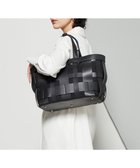【イザック/Y'SACCS】の【リサイクルレザー】メッシュかごバッグ large ブラック×ブラック|ID: prp329100004520877 ipo3291000000031971488