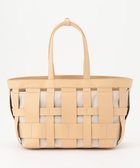 【イザック/Y'SACCS】の【リサイクルレザー】メッシュかごバッグ large ナチュラル×アイボリー|ID: prp329100004520877 ipo3291000000031971490