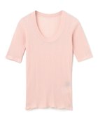【アンクレイヴ/uncrave】の【手洗い可】シアー ランダムリブ Uネック カットソー(uncrave STANDARD) 人気、トレンドファッション・服の通販 founy(ファニー) ファッション Fashion レディースファッション Ladies' Fashion Online トップス・カットソー Tops/Tshirt シャツ/ブラウス Shirts/Blouses ロング / Tシャツ T-Shirts カットソー Cut and Sewn インナー Inner 春 Spring カットソー Cut And Sew コンパクト Compact シアー Sheer 雑誌 Magazine 別注 Special Order S/S・春夏 Ss・Spring/Summer 夏 Summer thumbnail ピンク|ID: prp329100004520982 ipo3291000000032645751