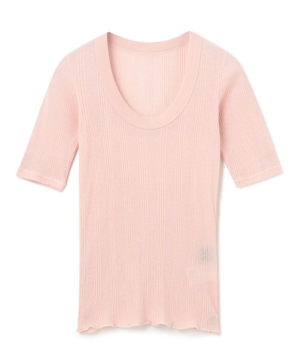 【アンクレイヴ/uncrave】の【手洗い可】シアー ランダムリブ Uネック カットソー(uncrave STANDARD) インテリア・キッズ・メンズ・レディースファッション・服の通販 founy(ファニー) 　ファッション　Fashion　レディースファッション　Ladies' Fashion Online　トップス・カットソー　Tops/Tshirt　シャツ/ブラウス　Shirts/Blouses　ロング / Tシャツ　T-Shirts　カットソー　Cut and Sewn　インナー　Inner　春　Spring　カットソー　Cut And Sew　コンパクト　Compact　シアー　Sheer　雑誌　Magazine　別注　Special Order　S/S・春夏　Ss・Spring/Summer　夏　Summer　ピンク|ID: prp329100004520982 ipo3291000000032645751