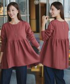 【ティアクラッセ/Tiaclasse】の【洗える】ギャザーフレアニットチュニック ディープピンク|ID: prp329100004520998 ipo3291000000035666753