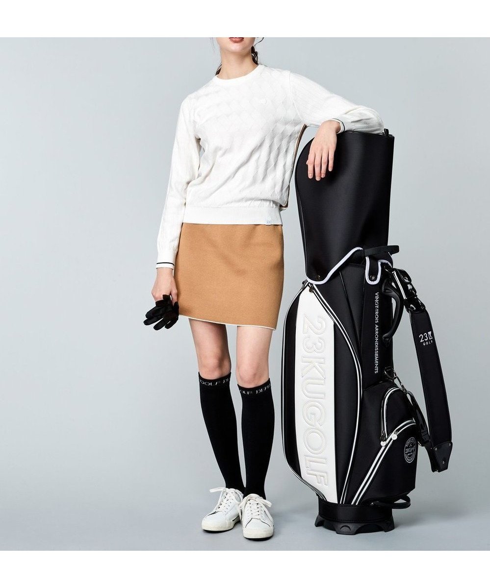 【23区 ゴルフ/NIJYUSANKU GOLF】の【UNISEX】軽量化を実現したキャディバッグ 持ち運びの多い練習にも最適 インテリア・キッズ・メンズ・レディースファッション・服の通販 founy(ファニー) 　ファッション　Fashion　レディースファッション　WOMEN　スポーツウェア　Sportswear　スポーツ バッグ/ポーチ　Sports Bag/Pouch　スポーツグッズ　Sporting Goods　ゴルフ　Golf　ユニセックス　Unisex　エナメル　Enamel　スタイリッシュ　Stylish　スポーツ　Sports　スポーティ　Sporty　ミックス　Mix　ラグジュアリー　Luxury　軽量　Lightweight　ブラック系|ID: prp329100004521123 ipo3291000000031974943