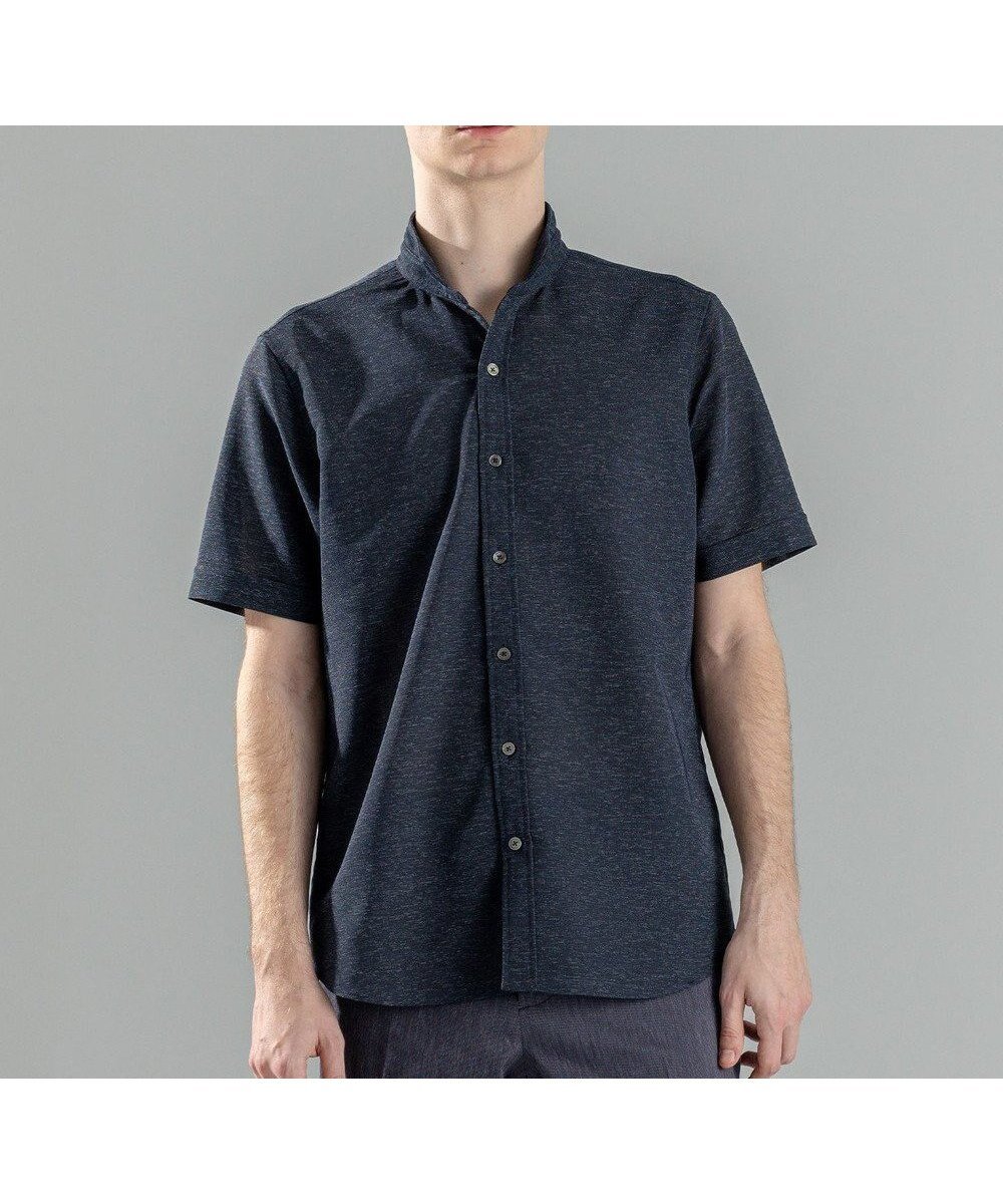 【ジョゼフ オム/JOSEPH HOMME / MEN】の新素材【軽量/洗える/ストレッチ】レノクロスストレッチ ウィングカラー半袖シャツ インテリア・キッズ・メンズ・レディースファッション・服の通販 founy(ファニー) 　ファッション　Fashion　メンズファッション　MEN　トップス・カットソー　Tops/Tshirt/Men　シャツ　Shirts　インナー　Inner　シェイプ　Shape　シンプル　Simple　ジャケット　Jacket　ストレッチ　Stretch　半袖　Short Sleeve　夏　Summer　春　Spring　S/S・春夏　Ss・Spring/Summer　洗える　Washable　軽量　Lightweight　ネイビー系|ID: prp329100004521126 ipo3291000000031974985