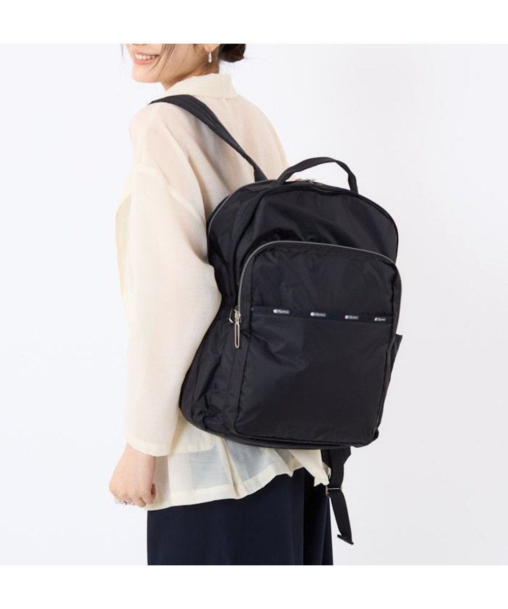 【レスポートサック/LeSportsac】のESSENTIAL CARRYALL BP/ブラックC インテリア・キッズ・メンズ・レディースファッション・服の通販 founy(ファニー) 　ファッション　Fashion　レディースファッション　Fashion for Women　バッグ　Bags　クッション　Cushion, Throw Pillow　軽量　Lightweight, Ultra Light　スポーツ　Sports, Activewear　スポーティ　Sporty, Casual Athletic　スリーブ　Sleeve, Long Sleeve / Short Sleeve　トラベル　Travel, Travel Gear　人気　Popular, Best Seller　フォルム　Silhouette, Form　プリント　Print, Printed Pattern　ポケット　Pocket, Pocket Detail　無地　Plain, Solid Color　リュック　Backpack, Rucksack　おすすめ　Recommended / Our Picks　旅行　Travel　ビジネス 仕事 通勤　Business / Work / Commuting　ブラックC|ID: prp329100004521129 ipo3291000000034314760