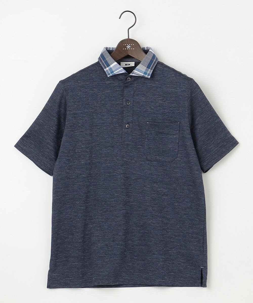 【ジョセフ アブード/JOSEPH ABBOUD / MEN】の【吸水速乾】リネンハニカム ポロシャツ インテリア・キッズ・メンズ・レディースファッション・服の通販 founy(ファニー) 　ファッション　Fashion　メンズファッション　MEN　トップス・カットソー　Tops/Tshirt/Men　シャツ　Shirts　ポロシャツ　Polo Shirts　春　Spring　吸水　Water Absorption　フランス　France　ベスト　Vest　ポロシャツ　Polo Shirt　メランジ　Melange　リネン　Linen　S/S・春夏　Ss・Spring/Summer　再入荷　Restock/Back In Stock/Re Arrival　夏　Summer　ネイビー系|ID: prp329100004521133 ipo3291000000031975044