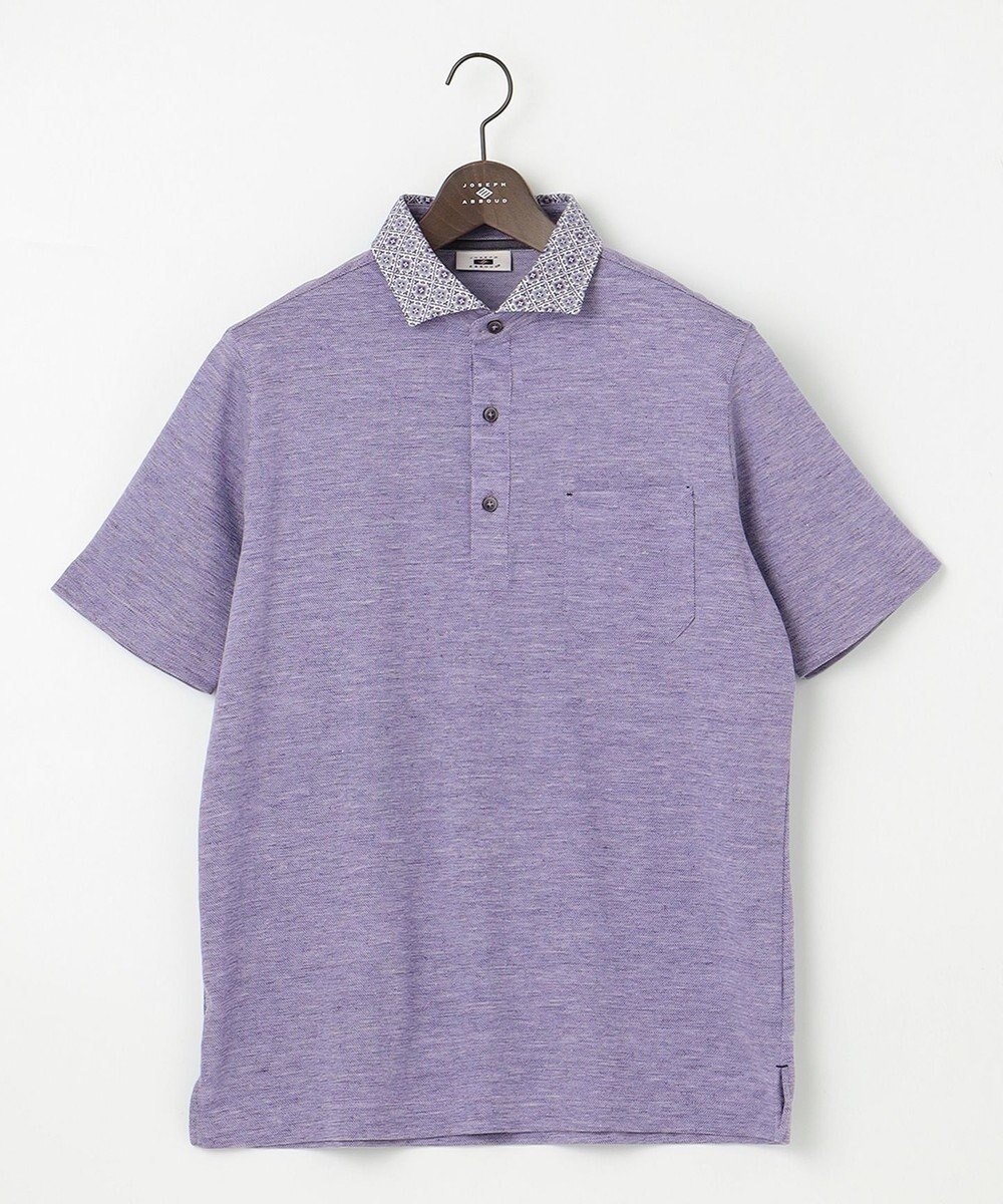 【ジョセフ アブード/JOSEPH ABBOUD / MEN】の【吸水速乾】リネンハニカム ポロシャツ インテリア・キッズ・メンズ・レディースファッション・服の通販 founy(ファニー) 　ファッション　Fashion　メンズファッション　MEN　トップス・カットソー　Tops/Tshirt/Men　シャツ　Shirts　ポロシャツ　Polo Shirts　春　Spring　吸水　Water Absorption　フランス　France　ベスト　Vest　ポロシャツ　Polo Shirt　メランジ　Melange　リネン　Linen　S/S・春夏　Ss・Spring/Summer　再入荷　Restock/Back In Stock/Re Arrival　夏　Summer　パープル系|ID: prp329100004521133 ipo3291000000031975045
