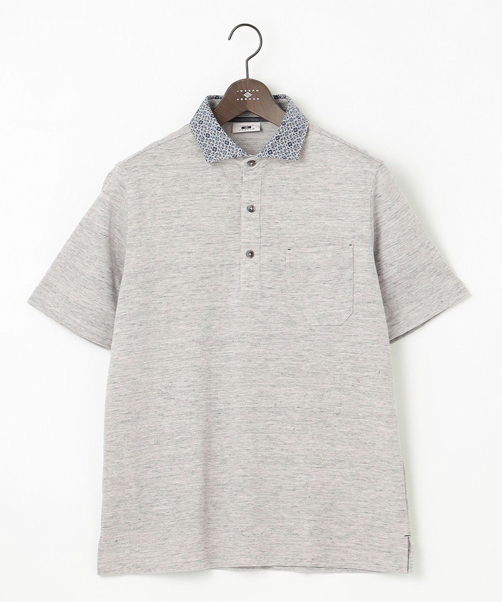 【ジョセフ アブード/JOSEPH ABBOUD / MEN】の【吸水速乾】リネンハニカム ポロシャツ インテリア・キッズ・メンズ・レディースファッション・服の通販 founy(ファニー) 　ファッション　Fashion　メンズファッション　Men's Style Online　トップス・カットソー　Tops/Tshirt/Men　シャツ　Shirts　ポロシャツ　Polo Shirts　春　Spring　吸水　Water Absorption　フランス　France　ベスト　Vest　ポロシャツ　Polo Shirt　メランジ　Melange　リネン　Linen　S/S・春夏　Ss・Spring/Summer　再入荷　Restock/Back In Stock/Re Arrival　夏　Summer　ライトグレー系|ID: prp329100004521133 ipo3291000000032649689