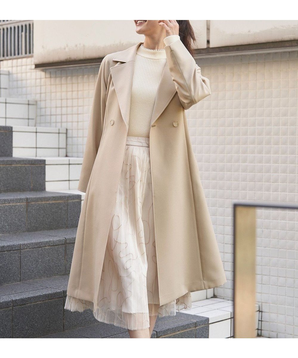 【エニィ スィス/any SiS】の【洗える】ライトミディ トレンチコート 人気、トレンドファッション・服の通販 founy(ファニー) 　ファッション　Fashion　レディースファッション　WOMEN　アウター　Coat Outerwear　コート　Coats　ジャケット　Jackets　トレンチコート　Trench Coats　クラシカル　Classical　ジャケット　Jacket　スリーブ　Sleeve　チェスター　Chester　バランス　Balance　フロント　Front　再入荷　Restock/Back In Stock/Re Arrival　洗える　Washable　A/W・秋冬　Aw・Autumn/Winter・Fw・Fall-Winter　 other-1|ID: prp329100004521152 ipo3291000000031975354