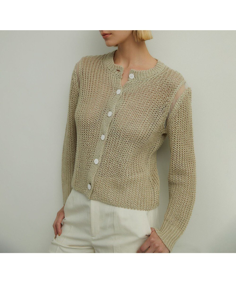 【ベイジ,/BEIGE,】のOLIVIER / ニットカーディガン インテリア・キッズ・メンズ・レディースファッション・服の通販 founy(ファニー) 　ファッション　Fashion　レディースファッション　WOMEN　トップス・カットソー　Tops/Tshirt　ニット　Knit Tops　カーディガン　Cardigans　オーガンジー　Organdy　カーディガン　Cardigan　セーター　Sweater　フレンチ　French　リネン　Linen　ビジネス 仕事 通勤　Business　吸水　Water Absorption　夏　Summer　春　Spring　S/S・春夏　Ss・Spring/Summer　Flax|ID: prp329100004521157 ipo3291000000031975440