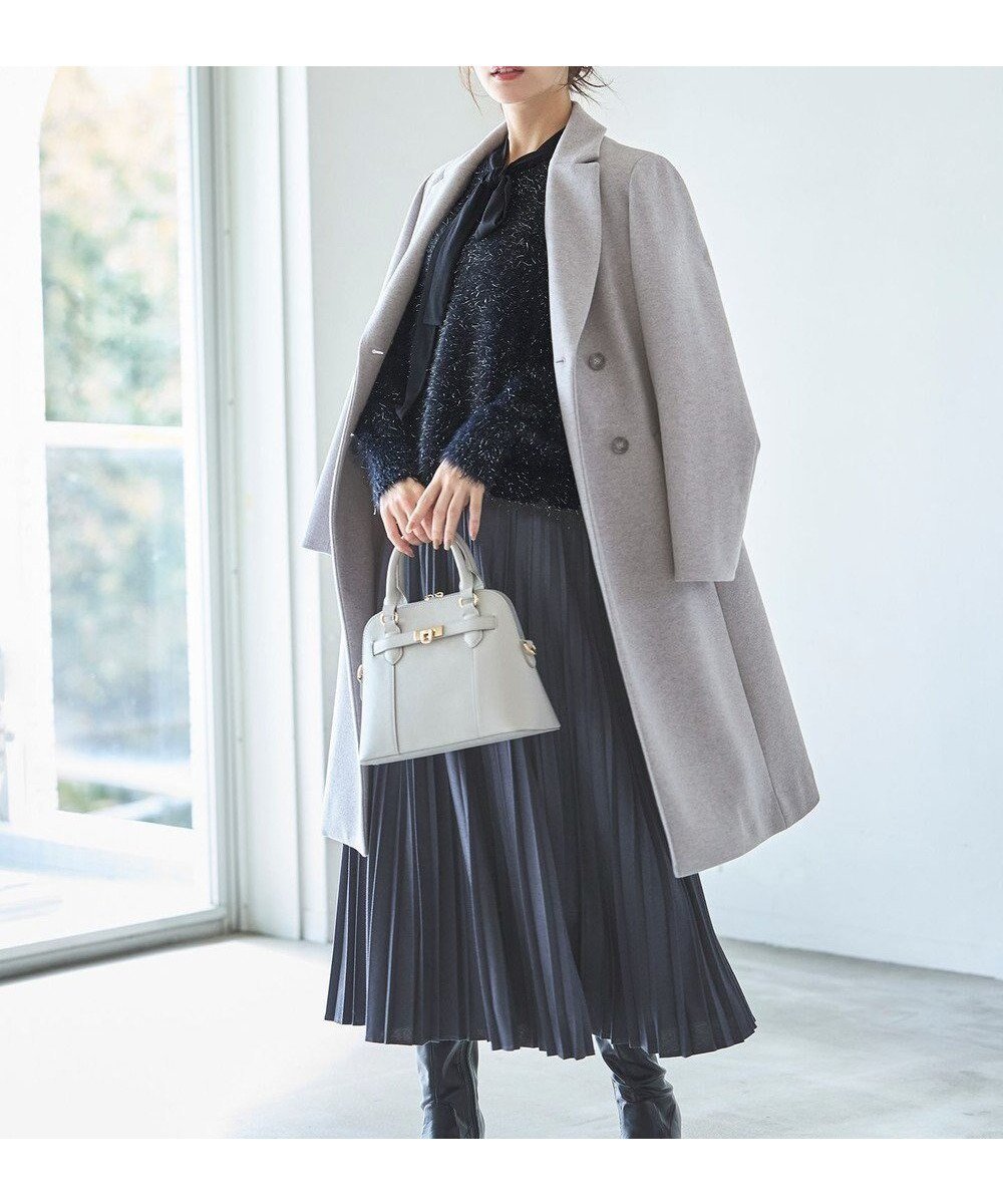 【エニィ スィス/any SiS】のウールライクノーブルチェスター コート インテリア・キッズ・メンズ・レディースファッション・服の通販 founy(ファニー) 　ファッション　Fashion　レディースファッション　WOMEN　アウター　Coat Outerwear　コート　Coats　ジャケット　Jackets　チェスターコート　Top Coat　ジャケット　Jacket　ジャージー　Jersey　チェスターコート　Chester Coat　トレンド　Trend　バランス　Balance　パイピング　Piping　フィット　Fit　フレア　Flare　ラッセル　Russell　A/W・秋冬　Aw・Autumn/Winter・Fw・Fall-Winter　再入荷　Restock/Back In Stock/Re Arrival　エレガント 上品　Elegant　ライトグレー|ID: prp329100004521179 ipo3291000000031975795