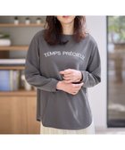 【エニィファム/any FAM】のジョーゼットロゴプリントTシャツ チャコール|ID: prp329100004521190 ipo3291000000031975946