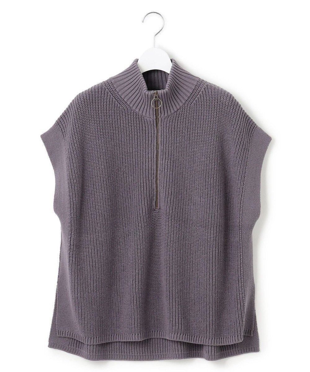 【ジェイプレスヨークストリート/J.PRESS YORK STREET】の【WOMEN】コットンニット ハーフジップポンチョ 人気、トレンドファッション・服の通販 founy(ファニー) 　ファッション　Fashion　レディースファッション　Fashion for Women　アウター　Coat / Outerwear Collection　ポンチョ・ケープコート　Ponchos & Capes　トップス・カットソー　Cut & Sew Tops　ニット　Knit Tops & Sweaters　ベスト&ジレ / 重ね着スタイル　Vests & Gilets　ブルゾン　Blouson, Bomber Jacket　ベスト　Vest, Waistcoat　冬　Winter / This Winter　A/W・秋冬　Autumn/Winter　再入荷　Restock / Back in Stock　 other-1|ID: prp329100004521228 ipo3291000000033171781