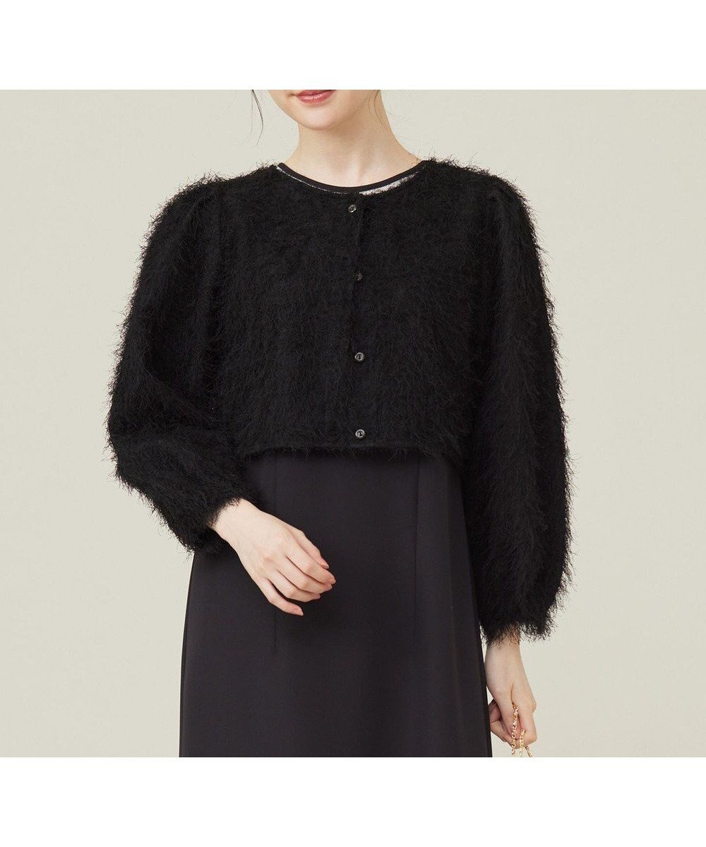 【エニィ スィス/any SiS】の【洗える】カットジャカード 羽織 インテリア・キッズ・メンズ・レディースファッション・服の通販 founy(ファニー) 　ファッション　Fashion　レディースファッション　WOMEN　アウター　Coat Outerwear　ジャケット　Jackets　ノーカラージャケット　No Collar Leather Jackets　インナー　Inner　洗える　Washable　キャミソール　Camisole　クロップド　Cropped　シフォン　Chiffon　ジャカード　Jacquard　ジャケット　Jacket　ストレート　Straight　デニム　Denim　トレンド　Trend　ドレス　Dress　バルーン　Balloon　パーティ　Party　羽織　Haori　A/W・秋冬　Aw・Autumn/Winter・Fw・Fall-Winter　結婚式　Wedding Ceremony　ブラック|ID: prp329100004521371 ipo3291000000031977295