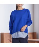 【エニィ スィス/any SiS】の【CICA加工・選べる9色展開】クルーネックバックスリット ニット 青|ID: prp329100004521402 ipo3291000000033680698