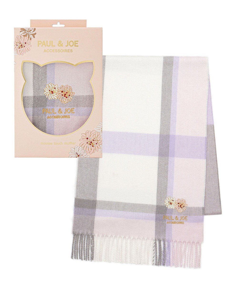【ムーンバット/MOONBAT】の【FUDGE11月号掲載】PAUL JOE ACCESSOIRES クリザンテーム刺繍ムースタッチマフラー(パッケージ入り) インテリア・キッズ・メンズ・レディースファッション・服の通販 founy(ファニー) 　雑誌掲載アイテム　Magazine Picks & Fashion Features　ファッション雑誌　Fashion Magazines　ファッジ　FUDGE　ファッション　Fashion　レディースファッション　Fashion for Women　マフラー・スヌード / 冬小物の定番　Scarves & Mufflers　アニマル　Animal Print　コレクション　Collection, Seasonal Line　11月号　November Issue　スヌード　Snood, Infinity Scarf　雑誌　Magazine, Fashion Magazine　チェック　Check, Plaid, Tartan　パターン　Pattern, Design Print　フェミニン　Feminine, Girly　フラワー　Flower, Floral　プリント　Print, Printed Pattern　マフラー　Scarf, Muffler　モチーフ　Motif, Design Theme　A/W・秋冬　Autumn/Winter　ピンク|ID: prp329100004521409 ipo3291000000035619800