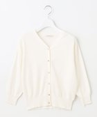 【フェルゥ/Feroux】の【洗える・接触冷感・UVカット】ハートボタン7分袖 カーディガン ホワイト系|ID: prp329100004521418 ipo3291000000031977989