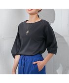 【エニィファム/any FAM】の【接触冷感】シルケットスムース ツイストスリーブトップス チャコール|ID: prp329100004521478 ipo3291000000031978694