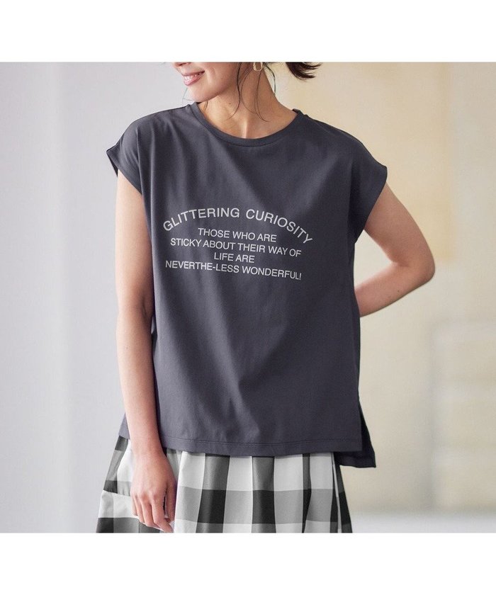 【エニィファム/any FAM】のフロッキーロゴフレンチスリーブTシャツ インテリア・キッズ・メンズ・レディースファッション・服の通販 founy(ファニー) https://founy.com/ ファッション Fashion レディースファッション WOMEN トップス・カットソー Tops/Tshirt シャツ/ブラウス Shirts/Blouses ロング / Tシャツ T-Shirts カットソー Cut and Sewn おすすめ Recommend カットソー Cut And Sew カーディガン Cardigan スリット Slit スリーブ Sleeve フレンチ French ワンポイント One Point 夏 Summer 春 Spring S/S・春夏 Ss・Spring/Summer |ID: prp329100004521500 ipo3291000000031978885