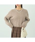 【アースミュージックアンドエコロジー/earth music&ecology】のケーブルニットプルオーバー Gray Beige|ID: prp329100004521508 ipo3291000000031978960