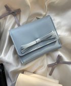 【ウィゴー/WEGO】のリボンフラップミニウォレット サックス|ID: prp329100004521544 ipo3291000000031979415