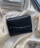 【ウィゴー/WEGO】のリボンフラップミニウォレット ブラック|ID: prp329100004521544 ipo3291000000031979419