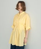 【イェッカ ヴェッカ/YECCA VECCA】の【ORGABITS】タックロングシャツ Yellow|ID: prp329100004521561 ipo3291000000031979490