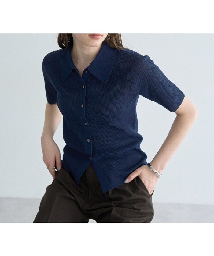 【イェッカ ヴェッカ/YECCA VECCA】の衿付きシアーニットカーディガン インテリア・キッズ・メンズ・レディースファッション・服の通販 founy(ファニー) https://founy.com/ ファッション Fashion レディースファッション WOMEN トップス・カットソー Tops/Tshirt ニット Knit Tops カーディガン Cardigans NEW・新作・新着・新入荷 New Arrivals おすすめ Recommend カーディガン Cardigan ポケット Pocket エレガント 上品 Elegant 夏 Summer 春 Spring S/S・春夏 Ss・Spring/Summer |ID: prp329100004521570 ipo3291000000031979564