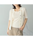 【イェッカ ヴェッカ/YECCA VECCA】の衿付きシアーニットカーディガン Ivory|ID: prp329100004521570 ipo3291000000031979571