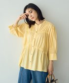 【イェッカ ヴェッカ/YECCA VECCA】の【ORGABITS】ギャザーデザインシャツ Yellow|ID: prp329100004521572 ipo3291000000031979598