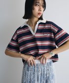 【グリーンパークス/Green Parks】のエムブレム刺繍ショートボーダーカットソー Navy|ID: prp329100004521580 ipo3291000000031979663