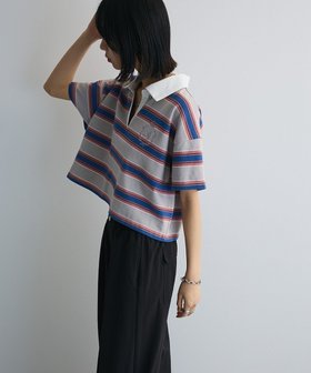 【グリーンパークス/Green Parks】のエムブレム刺繍ショートボーダーカットソー 人気、トレンドファッション・服の通販 founy(ファニー) ファッション Fashion レディースファッション WOMEN トップス・カットソー Tops/Tshirt ニット Knit Tops カットソー Cut and Sewn おすすめ Recommend ショート Short セーター Sweater フェミニン Feminine ボトム Bottom ポケット Pocket 夏 Summer 春 Spring S/S・春夏 Ss・Spring/Summer |ID:prp329100004521580