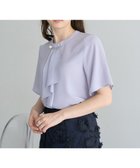 【イェッカ ヴェッカ/YECCA VECCA】のパールブローチ付きボウタイブラウス Grayish Blue|ID: prp329100004521584 ipo3291000000031979692