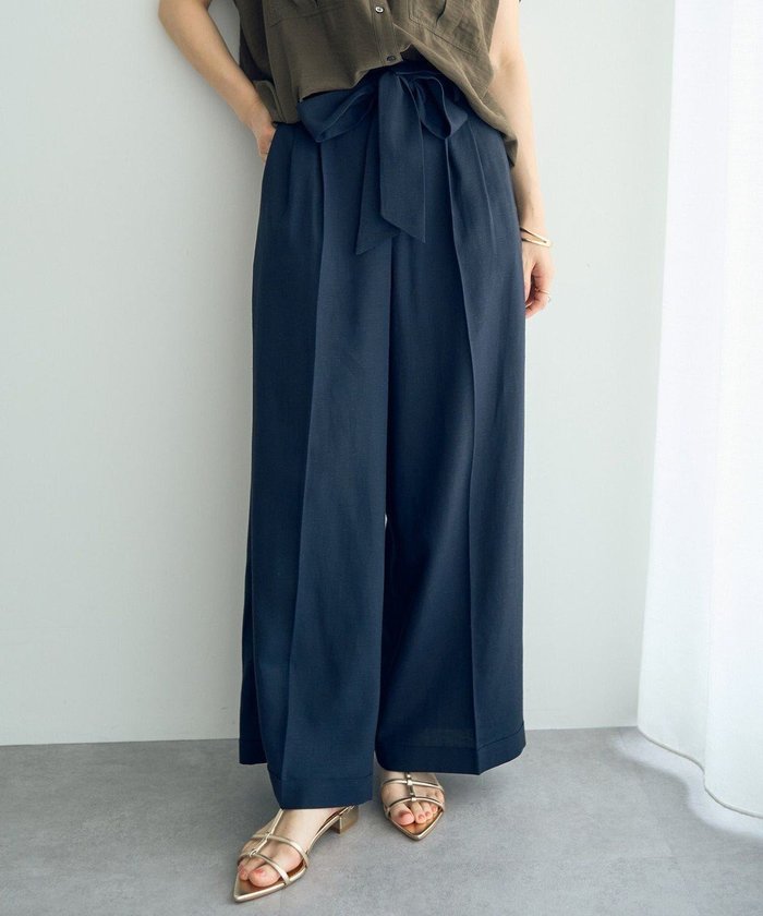 【イェッカ ヴェッカ/YECCA VECCA】のベルテッドリネン混ワイドパンツ インテリア・キッズ・メンズ・レディースファッション・服の通販 founy(ファニー) https://founy.com/ ファッション Fashion レディースファッション WOMEN パンツ Pants NEW・新作・新着・新入荷 New Arrivals おすすめ Recommend ポケット Pocket リネン Linen リボン Ribbon ワイド Wide エレガント 上品 Elegant 夏 Summer 春 Spring S/S・春夏 Ss・Spring/Summer |ID: prp329100004521586 ipo3291000000031979709