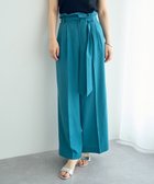 【イェッカ ヴェッカ/YECCA VECCA】のベルテッドリネン混ワイドパンツ Blue Green|ID: prp329100004521586 ipo3291000000031979715