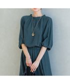 【23区/NIJYUSANKU】の【洗える】LIBECOリネン ボリュームスリーブ ブラウス ダークグリーン系|ID: prp329100004521650 ipo3291000000033690267