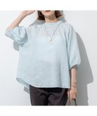 【23区/NIJYUSANKU】の【洗える】LIBECOリネン ボリュームスリーブ ブラウス スカイブルー系|ID: prp329100004521650 ipo3291000000033690268