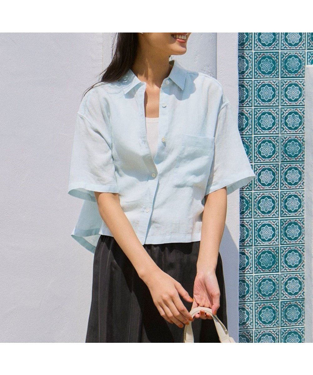 【23区/NIJYUSANKU】の【Oggi7月号掲載/洗える】LIBECOリネン クロップド デザイン シャツ インテリア・キッズ・メンズ・レディースファッション・服の通販 founy(ファニー) 雑誌掲載アイテム Magazine Picks & Fashion Features ファッション雑誌 Fashion Magazines オッジ Oggi ファッション Fashion レディースファッション Fashion for Women トップス・カットソー Cut & Sew Tops シャツ・ブラウス・オフィスカジュアル Elegant Blouses & Button-Ups 春 Spring 洗える Machine Washable クロップド Cropped, Short Length 7月号 July Issue シンプル Simple, Minimal 雑誌 Magazine, Fashion Magazine トレンド Trend, Trending Now バランス Balance, Style Balance 羽織 Haori, Light Jacket ラベンダー Lavender リネン Linen, Linen Fabric レース Lace, Lace Fabric ローズ Rose, Rose Motif S/S・春夏 SS, Spring/Summer, Warm Season 夏 Summer 2025年 2025 2025春夏・S/S Spring/Summer 2025 SS25 スカイブルー系|ID: prp329100004521651 ipo3291000000033589313