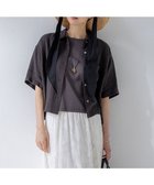 【23区/NIJYUSANKU】の【Oggi7月号掲載/洗える】LIBECOリネン クロップド デザイン シャツ ダークブラウン系|ID: prp329100004521651 ipo3291000000033589316