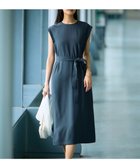 【23区/NIJYUSANKU】の【吸水速乾/UVカット/接触冷感/洗える】ストレッチジョーゼット ワンピース ダークグリーン系|ID:prp329100004521663