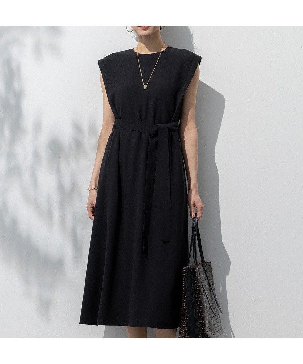 【23区/NIJYUSANKU】の【吸水速乾/UVカット/接触冷感/洗える】ストレッチジョーゼット ワンピース インテリア・キッズ・メンズ・レディースファッション・服の通販 founy(ファニー) 　ファッション　Fashion　レディースファッション　Fashion for Women　ワンピース　Dresses　春　Spring　洗える　Machine Washable　吸水　Absorbent, Quick-Dry　サテン　Satin, Glossy Fabric　ジャケット　Jacket, Outerwear　ジョーゼット　Georgette, Semi-Sheer Fabric　ストレッチ　Stretch, Stretchy Fabric　セットアップ　Set-Up, Coordinated Outfit　ペチコート　Petticoat, Underskirt　S/S・春夏　SS, Spring/Summer, Warm Season　おすすめ　Recommended / Our Picks　夏　Summer　2025年　2025　2025春夏・S/S　Spring/Summer 2025 SS25　ブラック系|ID: prp329100004521663 ipo3291000000033400149