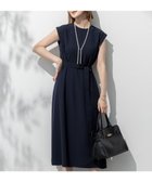 【23区/NIJYUSANKU】の【吸水速乾/UVカット/接触冷感/洗える】ストレッチジョーゼット ワンピース ネイビー系|ID:prp329100004521663